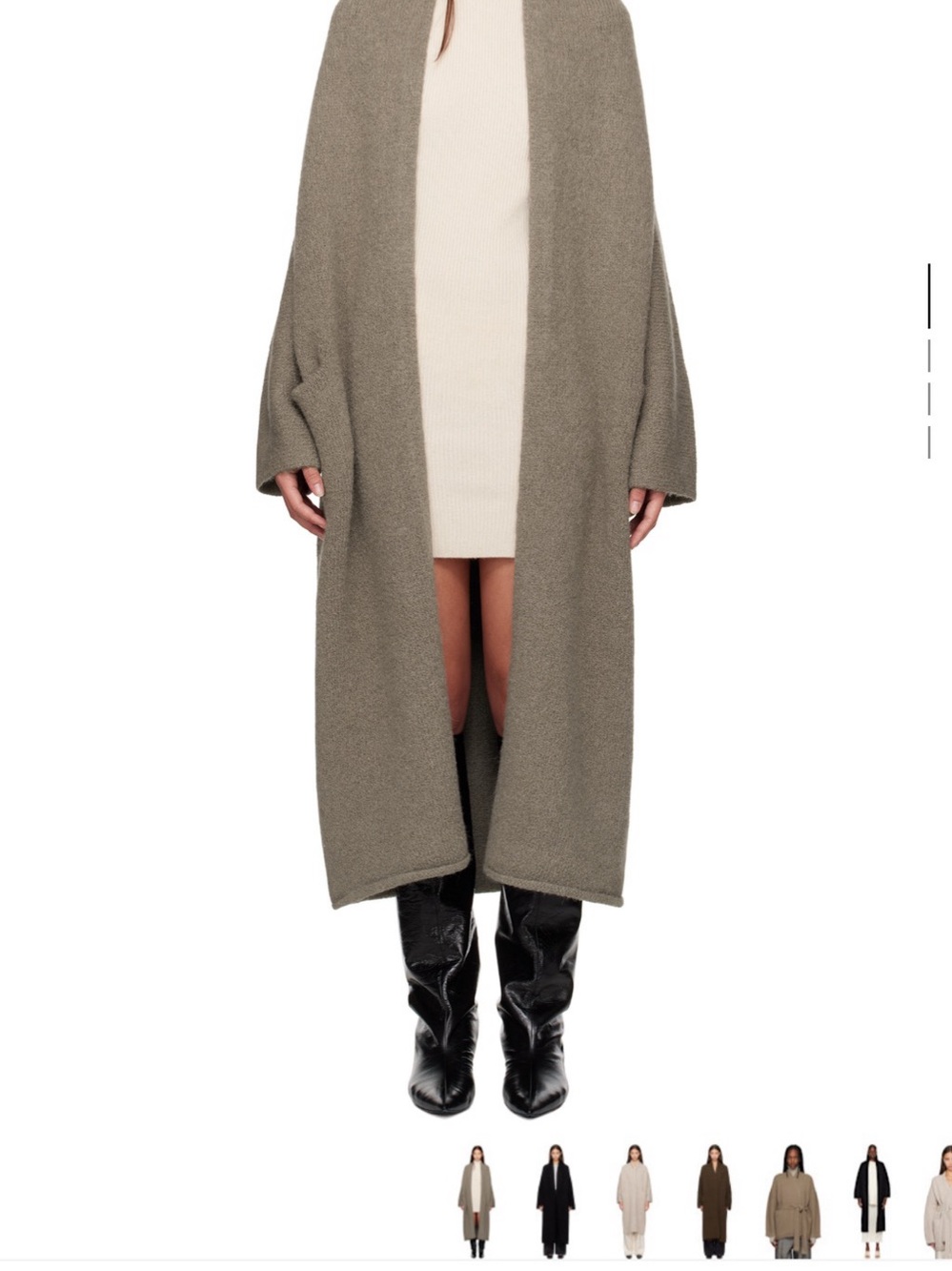 Lauren Manoogian Gray Long Shawl Cardigan